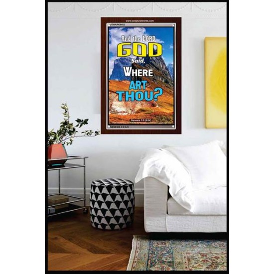 WHERE ARE THOU   Custom Framed Bible Verses   (GWARK6402)   