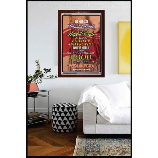 WATCH YOUR WORDS   Bible Scriptures on Love Acrylic Glass Frame   (GWARK6651)   