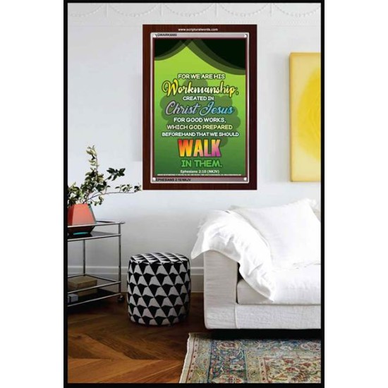 WE ARE HIS WORKMANSHIP   Acrylic Glass framed scripture art   (GWARK6880)   