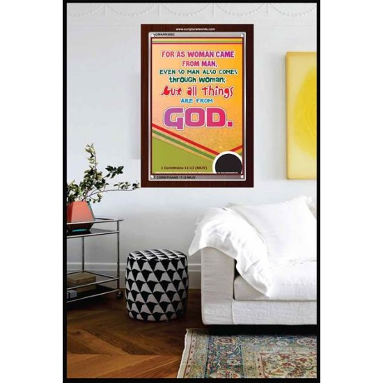 ALL THINGS ARE FROM GOD   Scriptural Portrait Wooden Frame   (GWARK6882)   