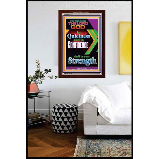 YOUR STRENGTH   Contemporary Christian Wall Art Acrylic Glass frame   (GWARK8174)   
