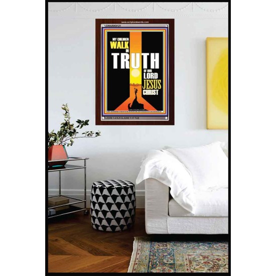 WALK IN THE TRUTH   Large Framed Scripture Wall Art   (GWARK9121)   