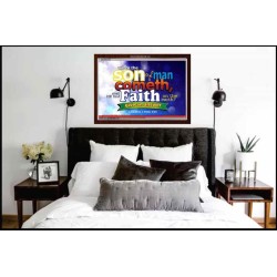 SHALL HE FIND FAITH ON THE EARTH   Large Framed Scripture Wall Art   (GWARK3754)   