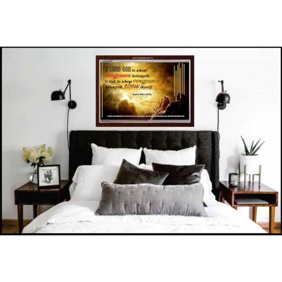 VENGEANCE BELONGS TO GOD   Acrylic Glass Frame Scripture Art   (GWARK3904)   