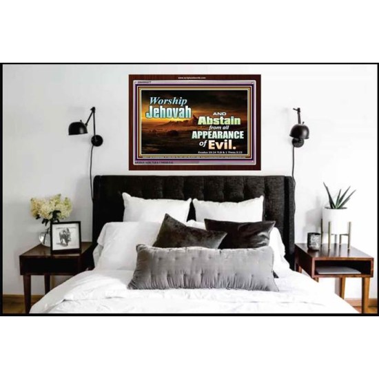 WORSHIP JEHOVAH   Large Frame Scripture Wall Art   (GWARK8277)   