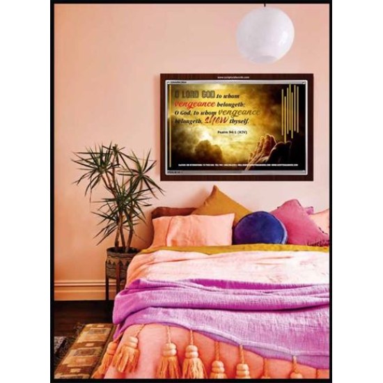 VENGEANCE BELONGS TO GOD   Acrylic Glass Frame Scripture Art   (GWARK3904)   