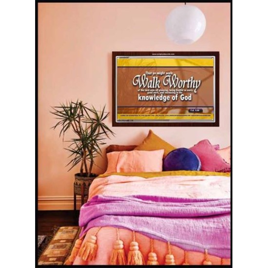 WALK WORTHY   Encouraging Bible Verses Framed   (GWARK867)   