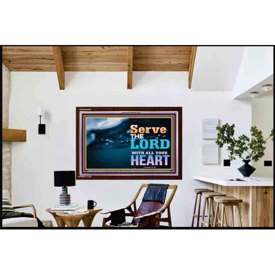 WITH ALL YOUR HEART   Framed Religious Wall Art    (GWARK8846L)   