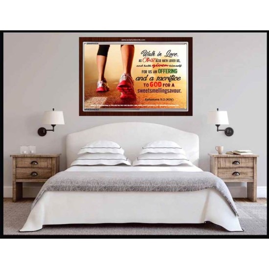 WALK IN LOVE   Christian Paintings Acrylic Glass Frame   (GWARK4034)   