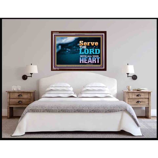 WITH ALL YOUR HEART   Framed Religious Wall Art    (GWARK8846L)   