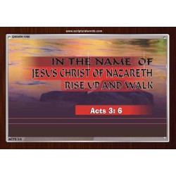 RISE UP AND WALK   Frame Bible Verse Art    (GWARK1066)   