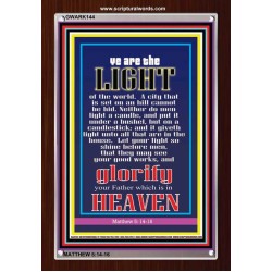 YOU ARE THE LIGHT OF THE WORLD   Bible Scriptures on Forgiveness Frame   (GWARK144)   "25X33"