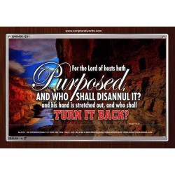 WHO SHALL DISANNUL IT   Large Frame Scriptural Wall Art   (GWARK1531)   "33X25"