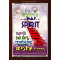 WALK IN THE SPIRIT   Large Framed Scripture Wall Art   (GWARK1667)   "25X33"