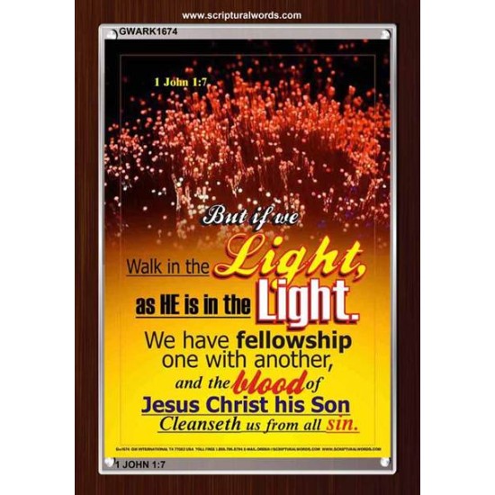 WALK IN THE LIGHT   Frame Bible Verses Online   (GWARK1674)   