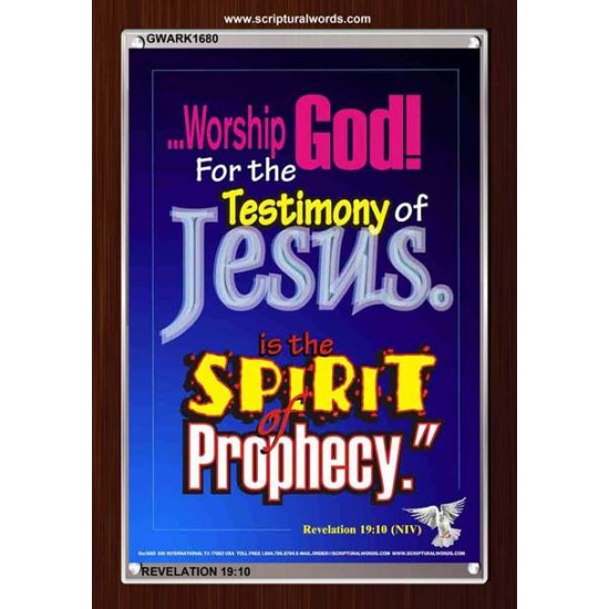 WORSHIP GOD   Bible Verse Framed for Home Online   (GWARK1680)   