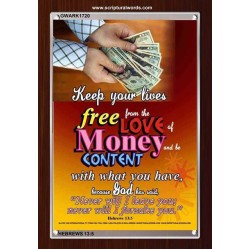 BE CONTENT   Frame Bible Verse   (GWARK1720)   "25X33"