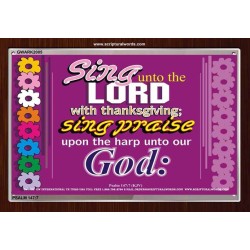 SING UNTO THE LORD   Bible Scriptures on Love frame   (GWARK2005)   