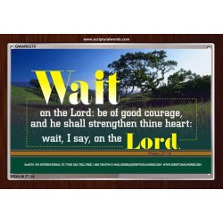 WAIT ON THE LORD   Contemporary Wall Decor   (GWARK270)   "33X25"