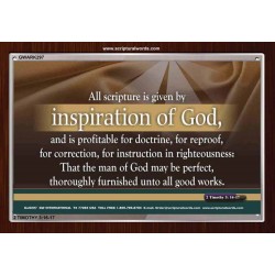 ALL SCRIPTURE IS GIVEN BY INSPIRATION OF GOD   Christian Quote Framed   (GWARK297)   