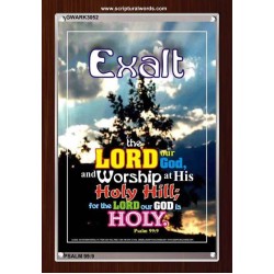 WORSHIP AT HIS HOLY HILL   Framed Bible Verse   (GWARK3052)   
