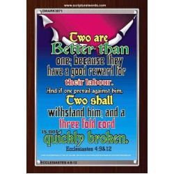 TWO ARE BETTER THAN ONE   Bible Scriptures on Forgiveness Frame   (GWARK3071)   "25X33"