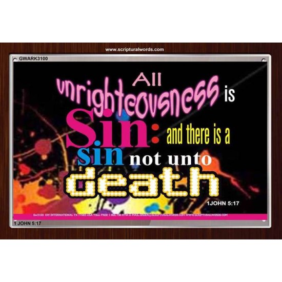 UNRIGHTEOUSNESS IS SIN   Modern Art   (GWARK3100)   