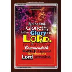 WHOM THE LORD COMMENDETH   Large Frame Scriptural Wall Art   (GWARK3190)   "25X33"