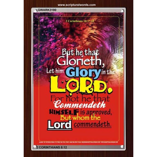 WHOM THE LORD COMMENDETH   Large Frame Scriptural Wall Art   (GWARK3190)   