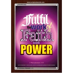 WITH POWER   Frame Bible Verses Online   (GWARK3422)   "25X33"