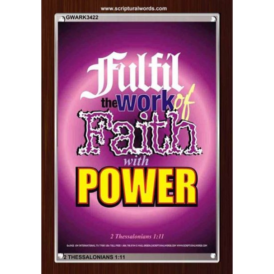 WITH POWER   Frame Bible Verses Online   (GWARK3422)   