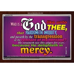 WHO IS LIKE UNTO THEE   Custom Frame Bible Verse   (GWARK3702)   "33X25"