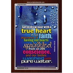 TRUE HEART   Large Frame Scriptural Wall Art   (GWARK3803)   "25X33"