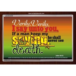 VERILY VERILY   Scripture Art Prints Framed   (GWARK3838)   "33X25"