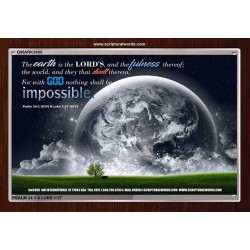WITH GOD NOTHING SHALL BE IMPOSSIBLE   Contemporary Christian Print   (GWARK3900)   "33X25"