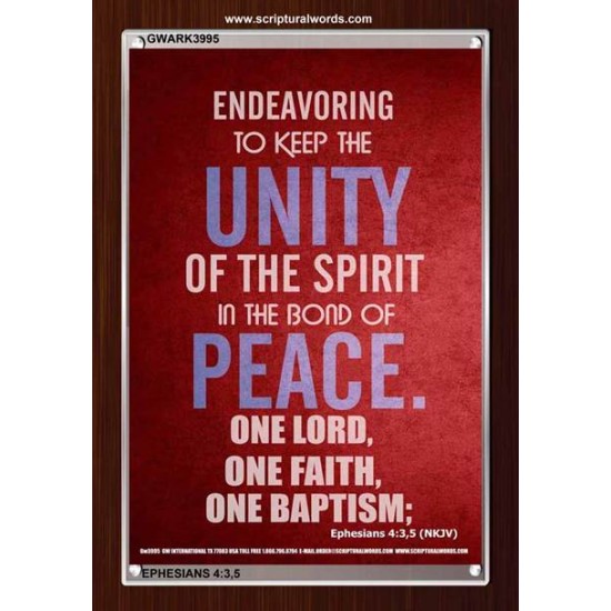 UNITY OF THE SPIRIT   Acrylic Glass Frame Scripture Art   (GWARK3995)   