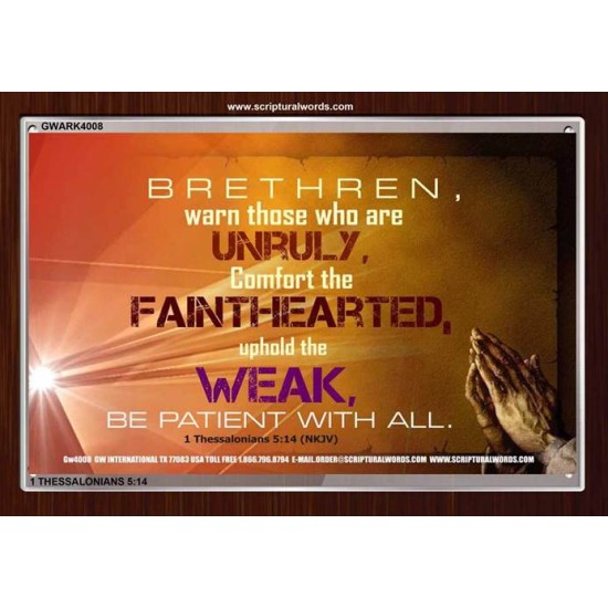 UPHOLD THE WEAK   Inspirational Wall Art Frame   (GWARK4008)   