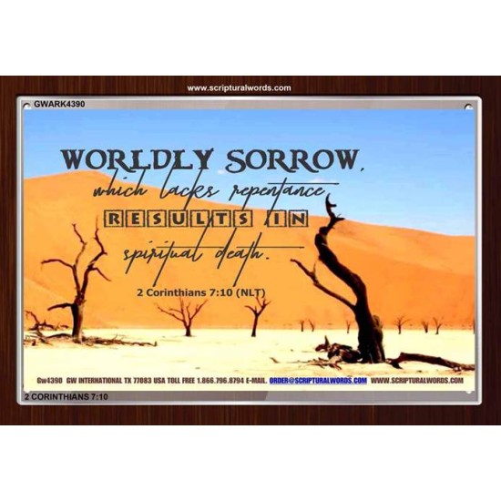 WORDLY SORROW   Custom Frame Scriptural ArtWork   (GWARK4390)   