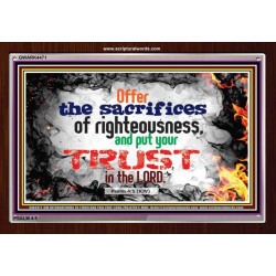 SACRIFICES OF RIGHTEOUSNESS   Bible Verse Frame for Home Online   (GWARK4471)   
