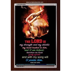 WITH MY SONG WILL I PRAISE HIM   Framed Sitting Room Wall Decoration   (GWARK4538)   "25X33"