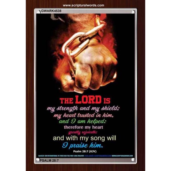 WITH MY SONG WILL I PRAISE HIM   Framed Sitting Room Wall Decoration   (GWARK4538)   