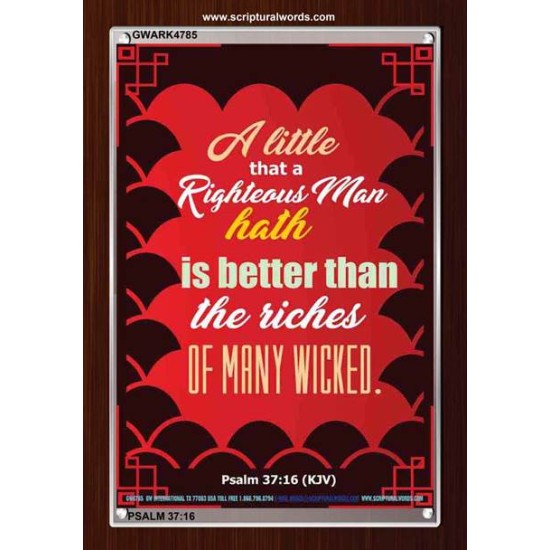 A RIGHTEOUS MAN   Bible Verses  Picture Frame Gift   (GWARK4785)   