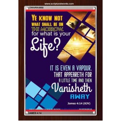 WHAT IS YOUR LIFE   Framed Bible Verses   (GWARK4958)   "25X33"