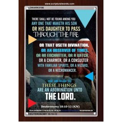 ABOMINATION UNTO THE LORD   Scriptures Wall Art   (GWARK5190)   