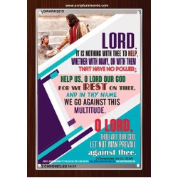 WE REST ON THEE   Frame Bible Verse   (GWARK5219)   "25X33"