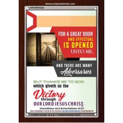 A GREAT DOOR AND EFFECTUAL   Christian Wall Art Poster   (GWARK5244)   