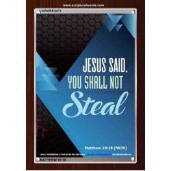 YOU SHALL NOT STEAL   Bible Verses Framed for Home Online   (GWARK5411)   "25X33"
