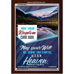 YOUR WILL BE DONE ON EARTH   Contemporary Christian Wall Art Frame   (GWARK5529)   "25X33"