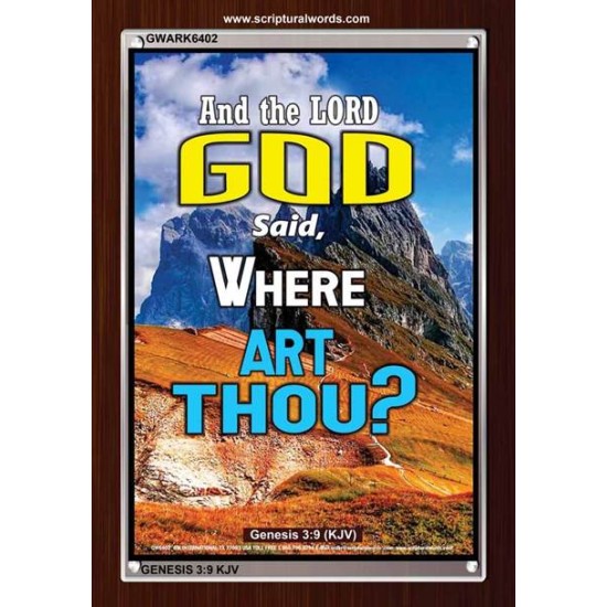 WHERE ARE THOU   Custom Framed Bible Verses   (GWARK6402)   