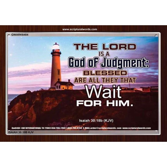 A GOD OF JUDGEMENT   Framed Bible Verse   (GWARK6484)   